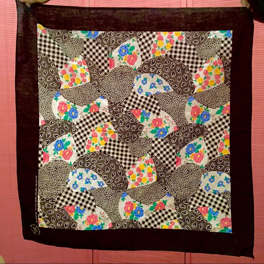 70s/80s CRAFTED WITH PRIDE PATCHWORK BANDANA